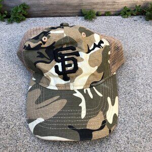 MELONWEAR San Francisco Giants Trucker Hat Men's Camo Green Snapback Cap